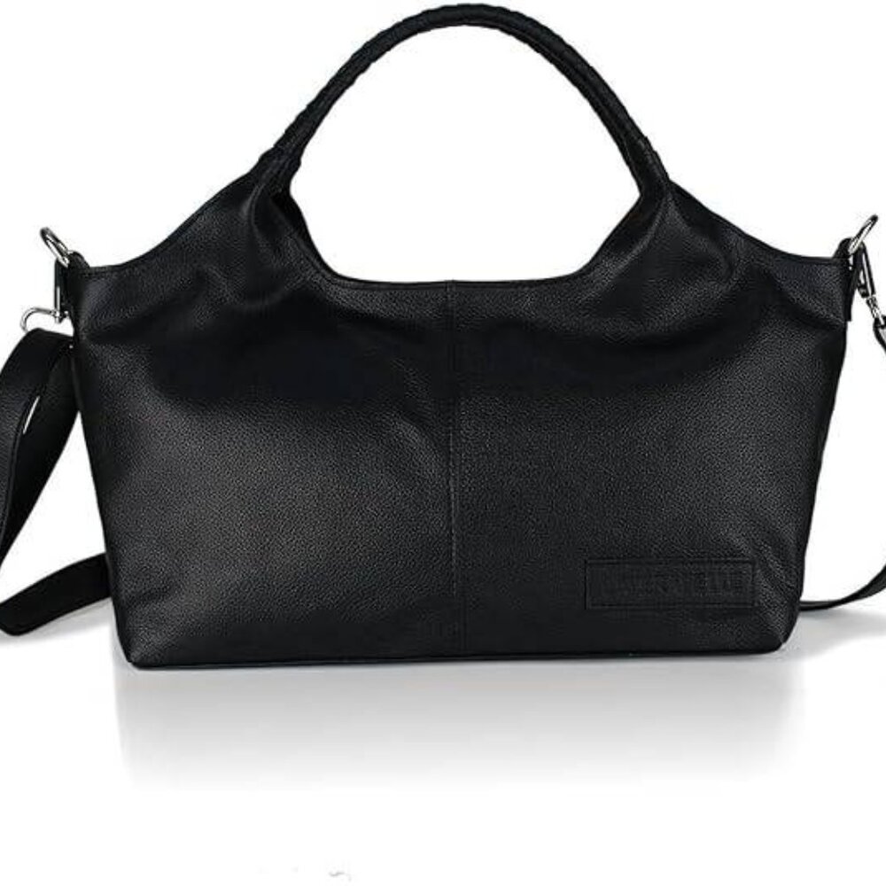 Laverapelle Women's Senna Genuine Leather Crossbody Top-Handle Shoulder Handbag,